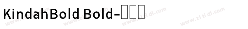 KindahBold Bold字体转换